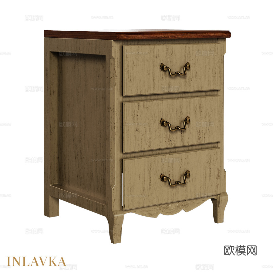 OM 3抽屉柜 60厘米 厨房系列3d模型下载