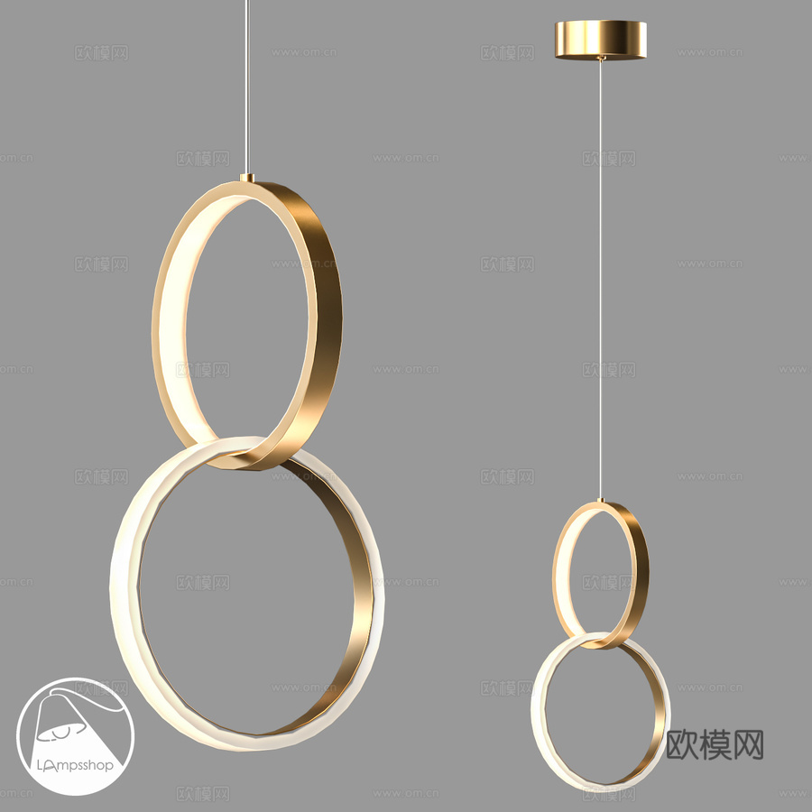 LampsShop.ru PDL2476 吊灯 孤寂环链3d模型下载