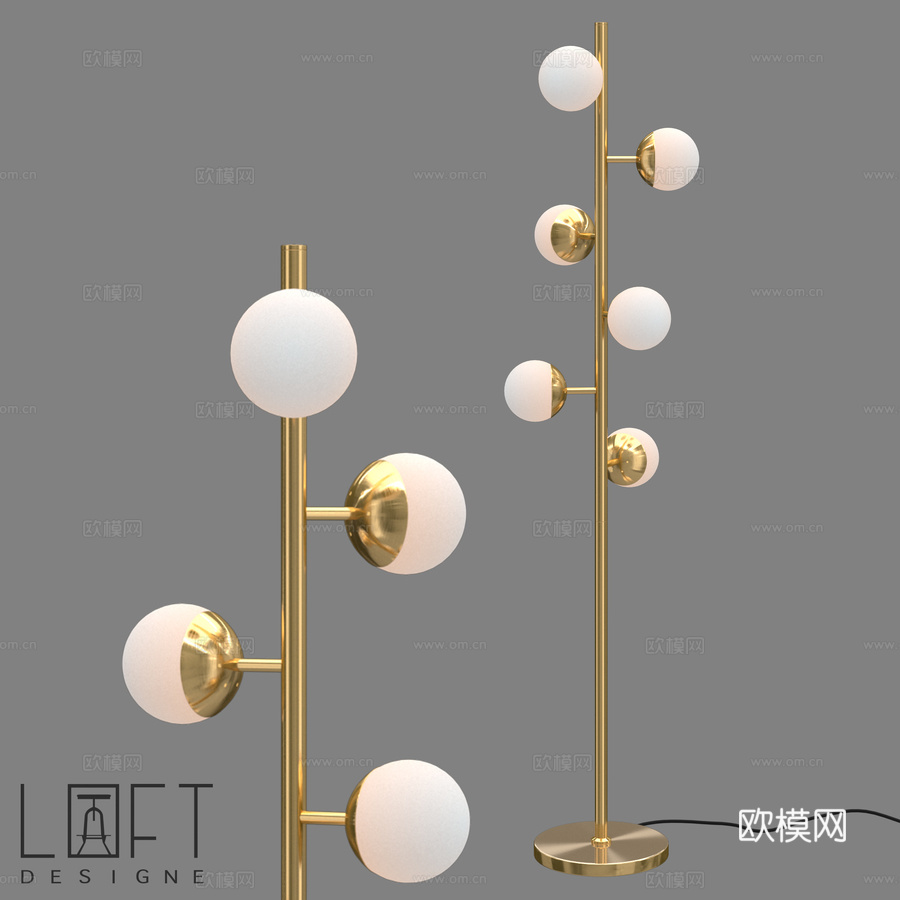落地灯 LoftDesigne 8639 型号3d模型下载