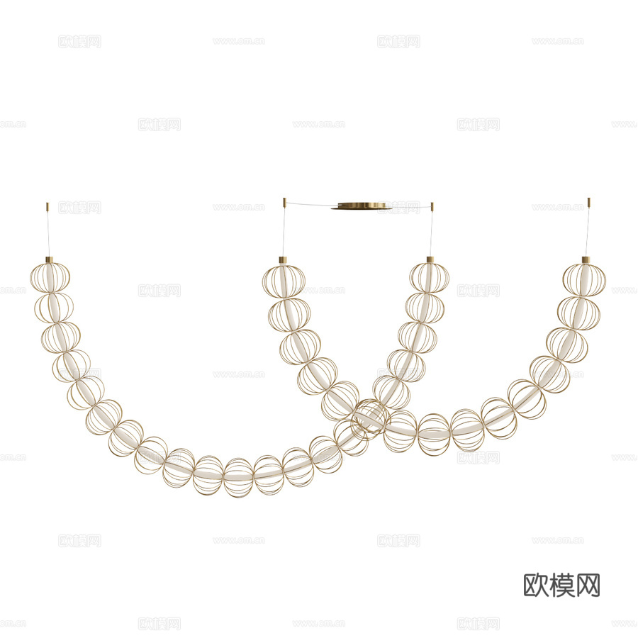 Maytoni金色笼子 MOD216PL-L55G3K-873d模型下载