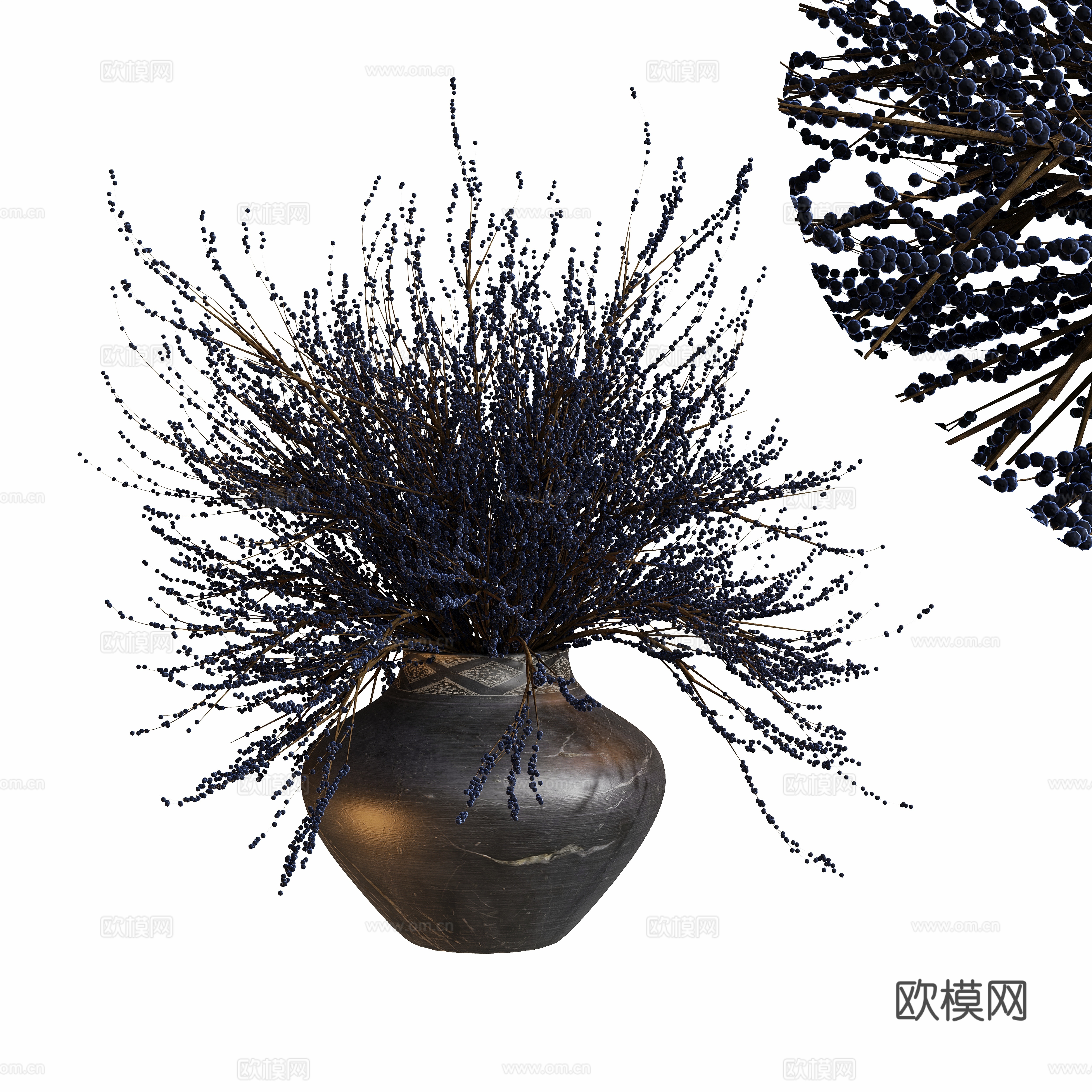 花瓶盆栽植物花卉su模型