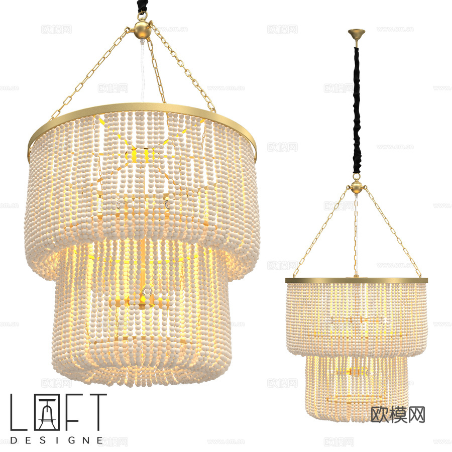 吊灯 LoftDesigne 1070 型号3d模型下载