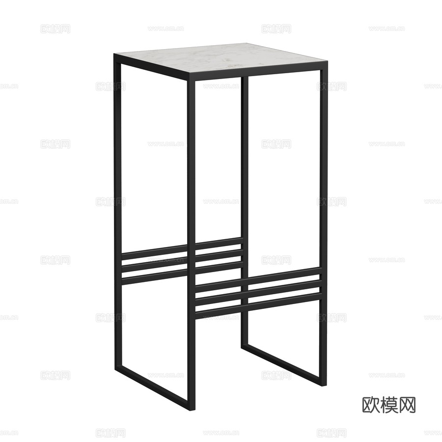 OM天然大理石台面床头柜FM763d模型下载