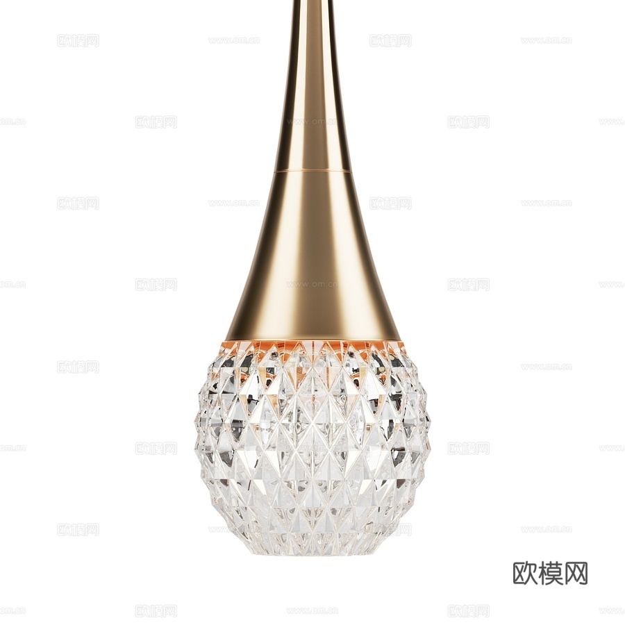 OM吊灯 Delight系列 P0844-1A 金色款3d模型下载