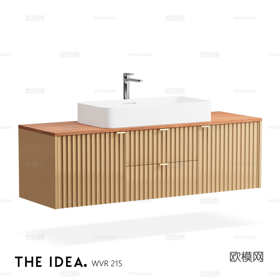 OM THE-IDEA 壁挂式浴室柜 WVR 2153d模型