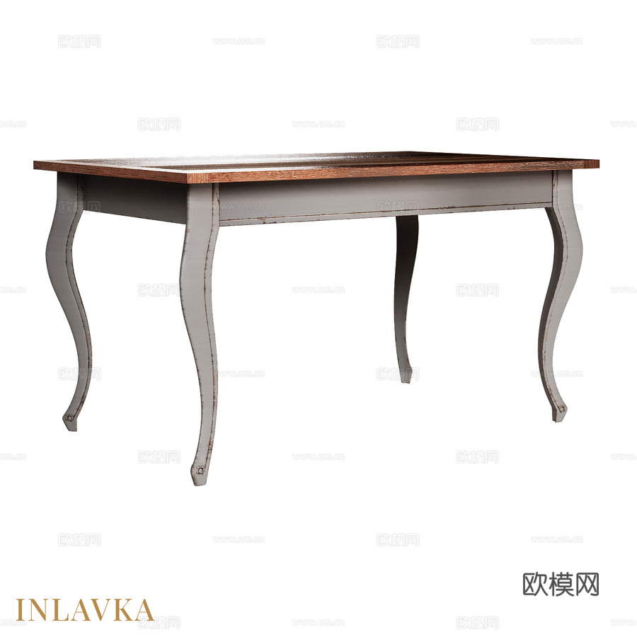 历史木餐桌 140x90 cm3d模型下载