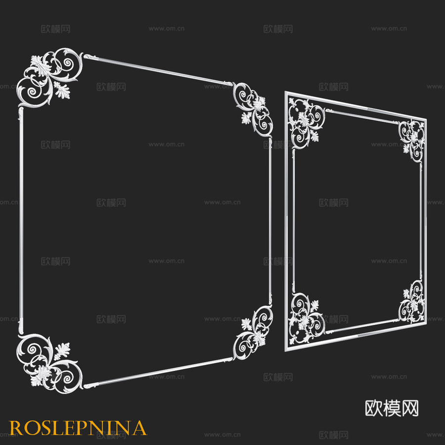 RosLepnina出品 ESTELLE 系列 4-5号镜框3d模型下载