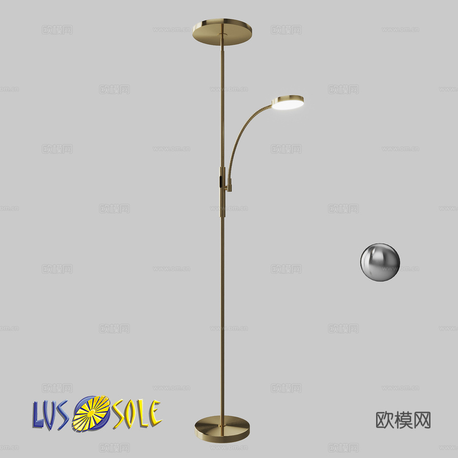 OM落地灯 Lussole Carmel LSP-0903,3d模型下载