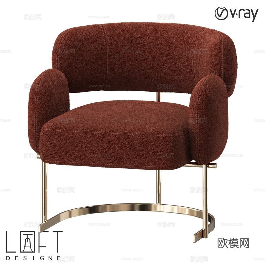 扶手椅 LoftDesigne 36573 型号3d模型下载