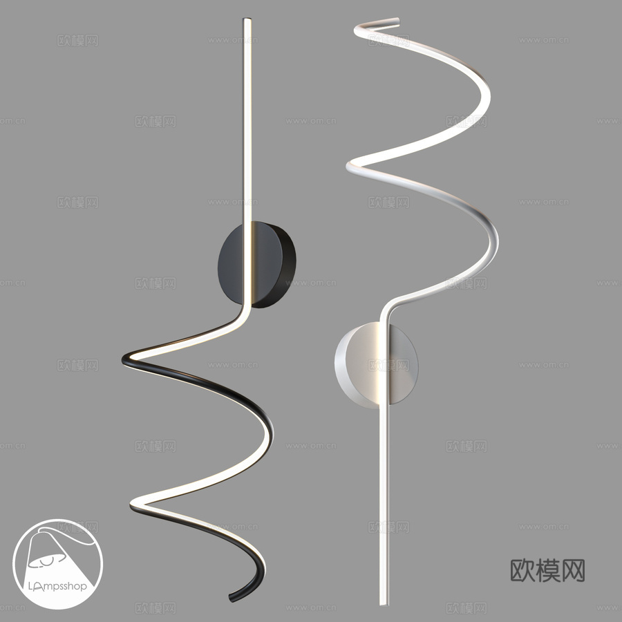 LampsShop.ru B4520 卷发壁灯3d模型下载