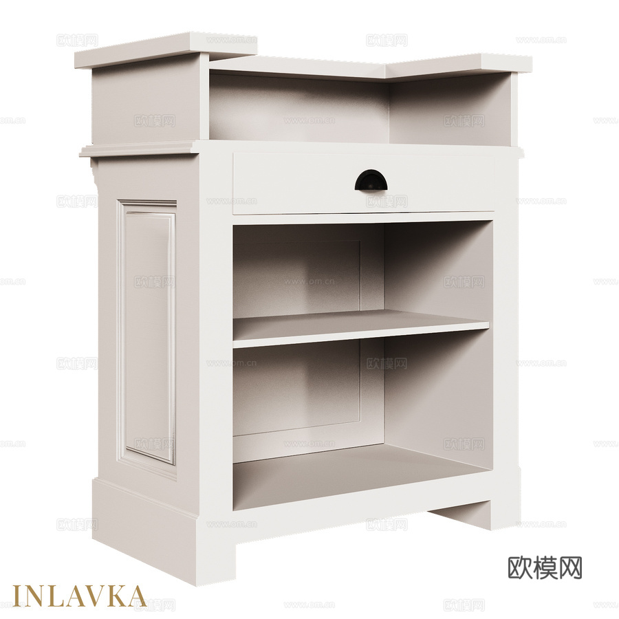 OM 经典风格小型吧台柜 90x51x1073d模型下载
