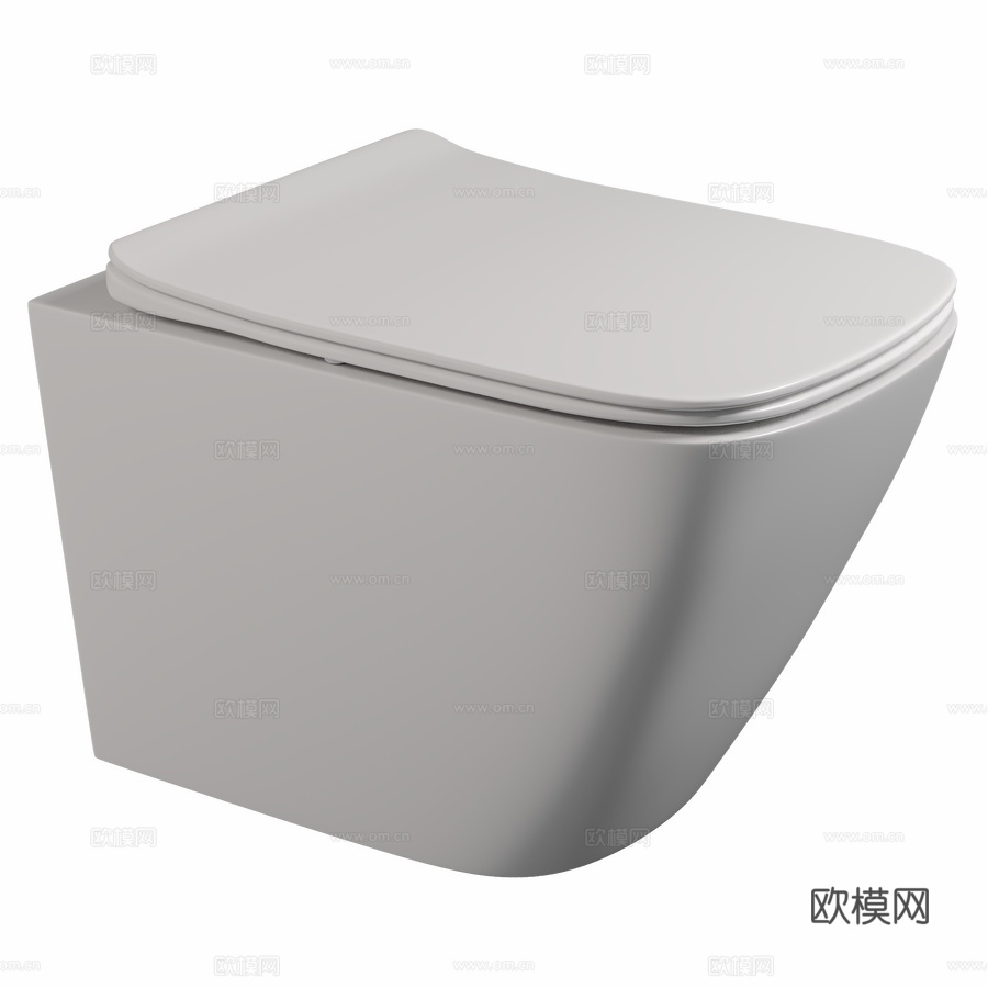 ABBER Rechteck AC1200 壁挂式马桶3d模型下载