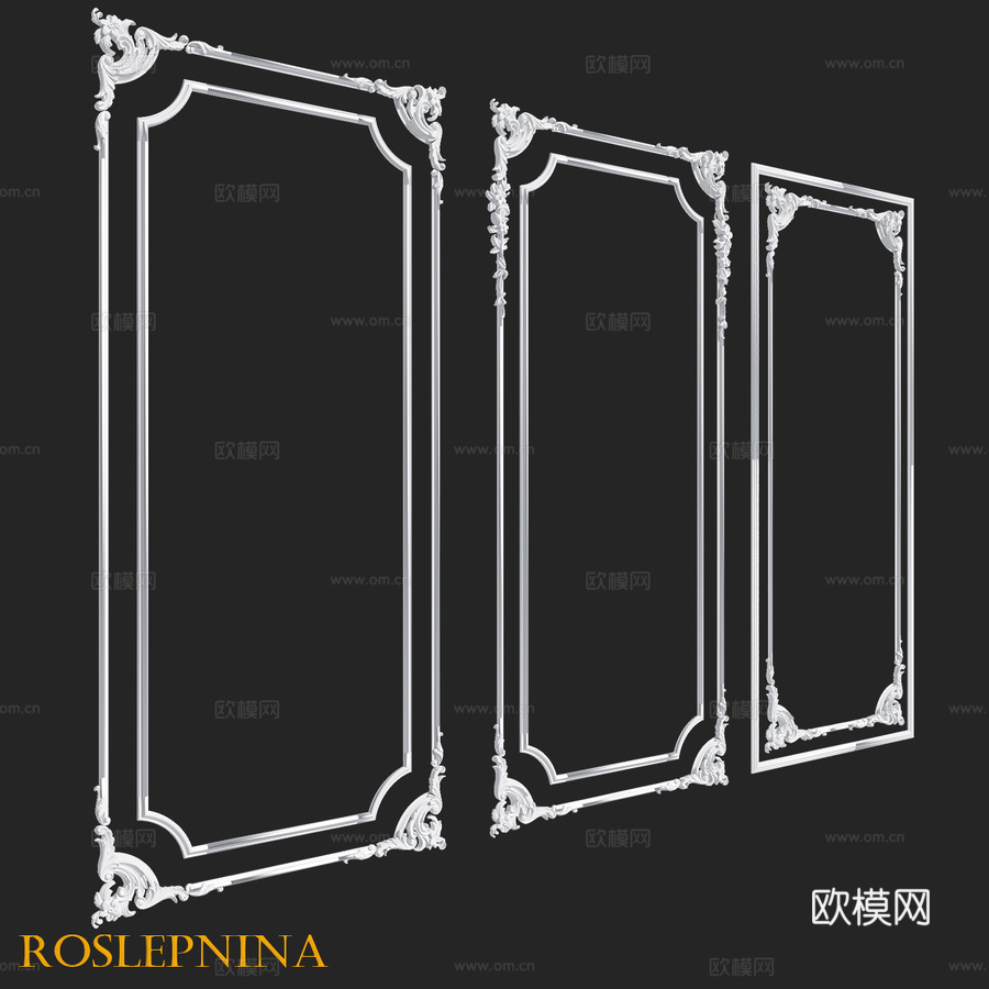 RosLepnina框架公主系列1-2-3款3d模型下载