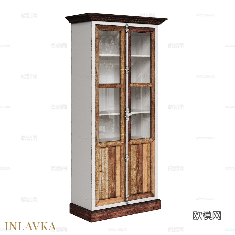 乡村风格双门OM橱柜3d模型下载