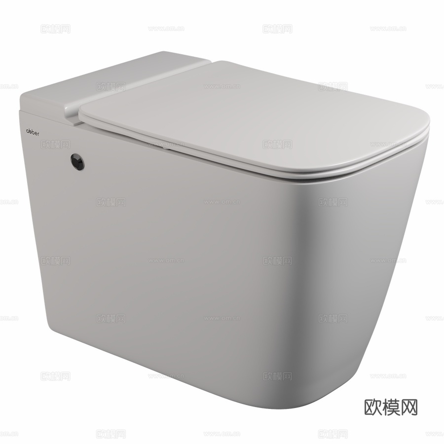 ABBER Rechteck AC1212P 壁挂式白色马桶3d模型下载
