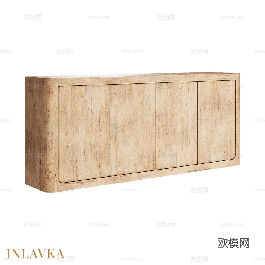 OM 经典风格四门底柜3d模型下载