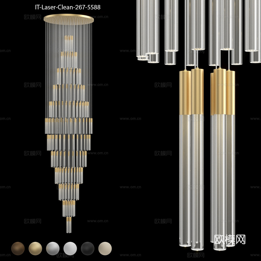 长形吊灯 IT-Laser-Clean-267-55883d模型下载