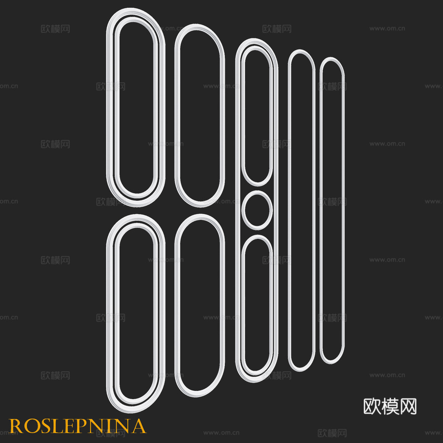RosLepnina出品DALI系列灯框5-6-7-8号3d模型下载