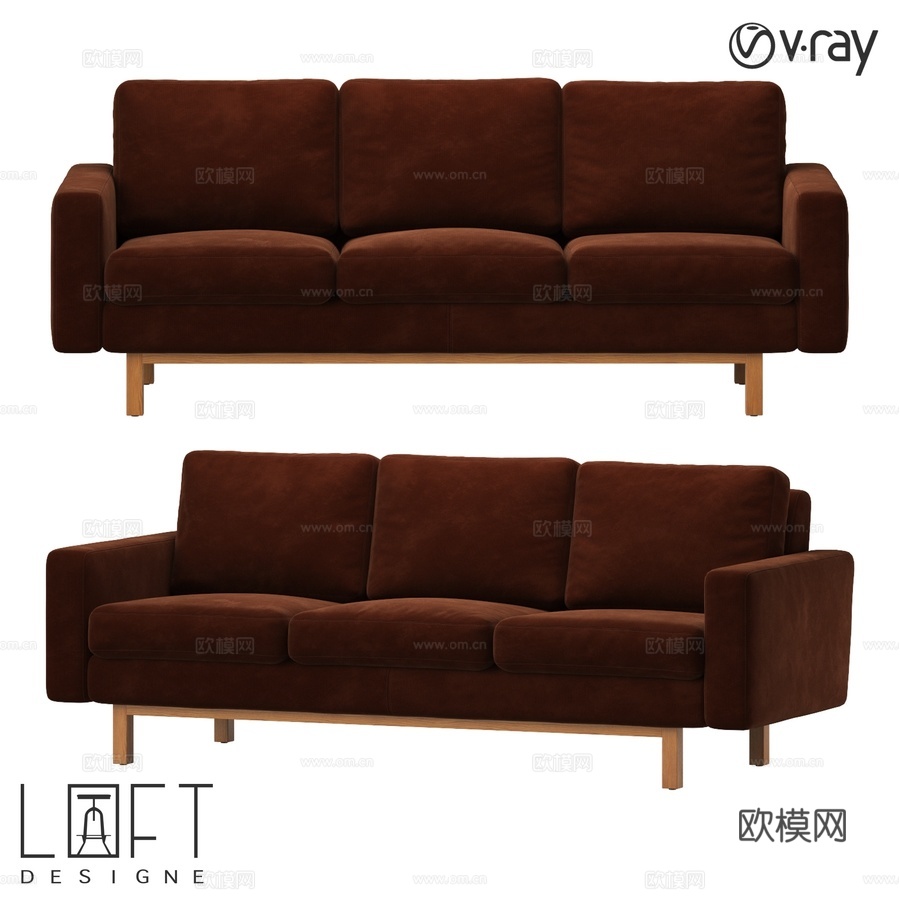 沙发 LoftDesigne 35778 型号3d模型下载