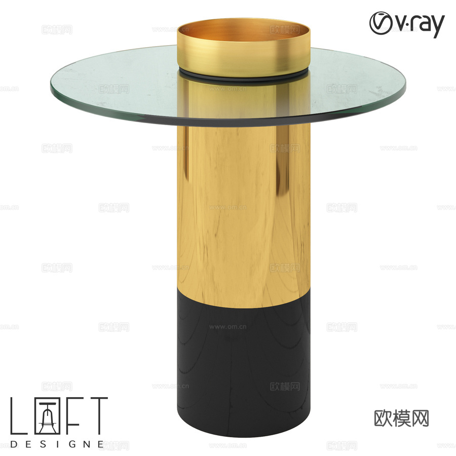 LoftDesigne 60871款咖啡桌3d模型下载