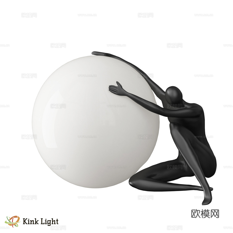 台灯 Polly 黑色 07635-1T,19 OM3d模型下载