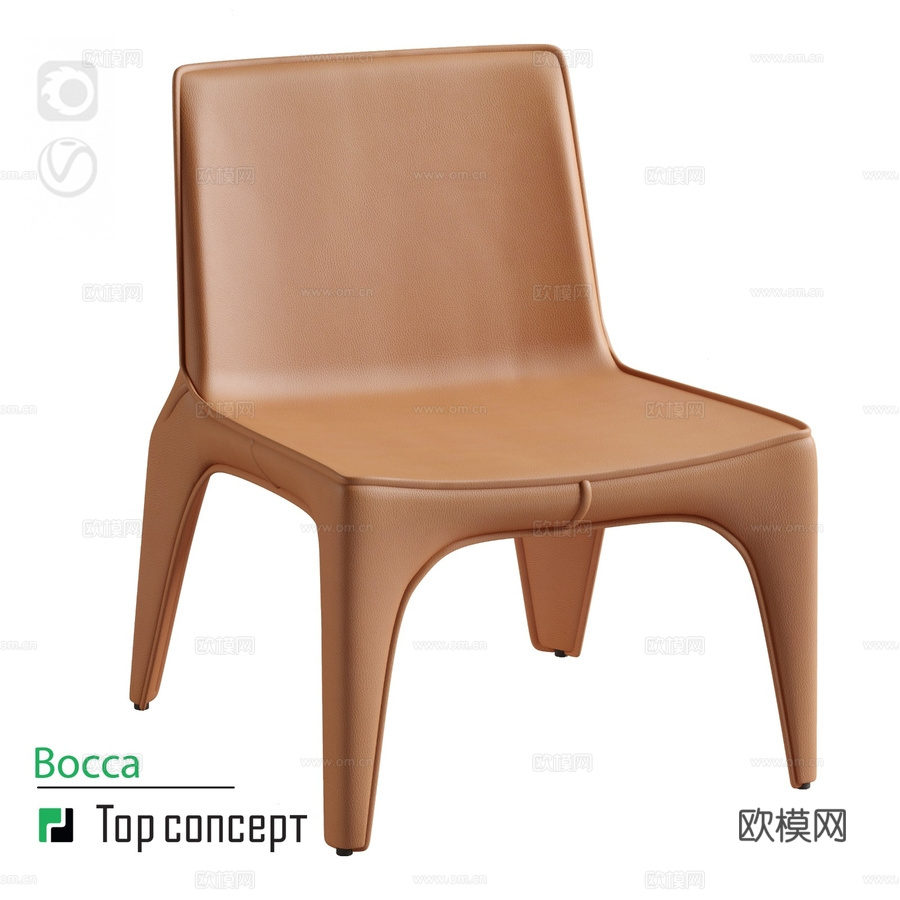 Bocca扶手椅3d模型下载