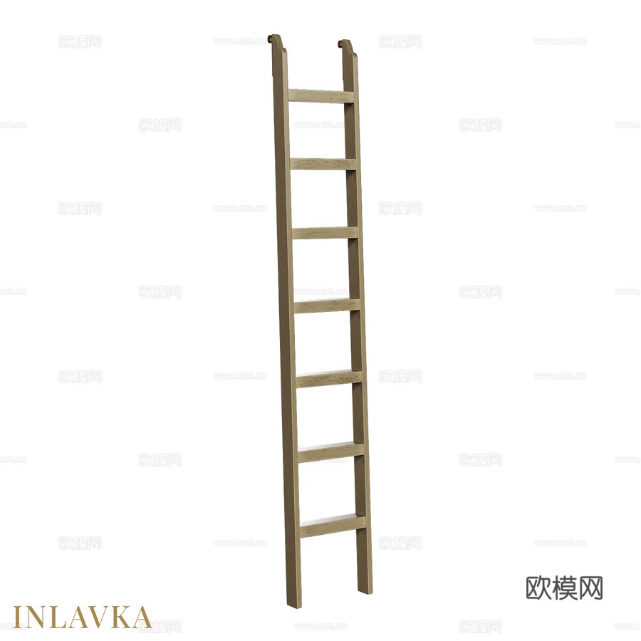 OM经典阶梯式书柜3d模型下载