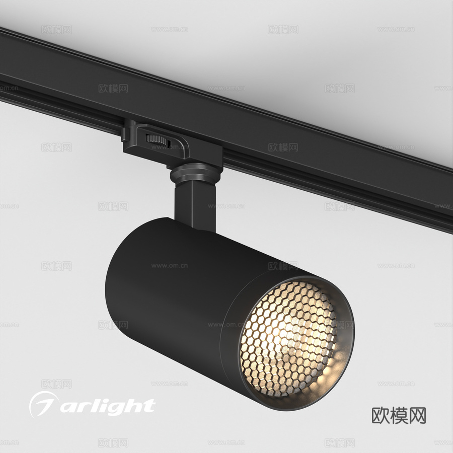 OM灯具LGD-CALIPSO-4TR-R85-10W及网状3d模型下载