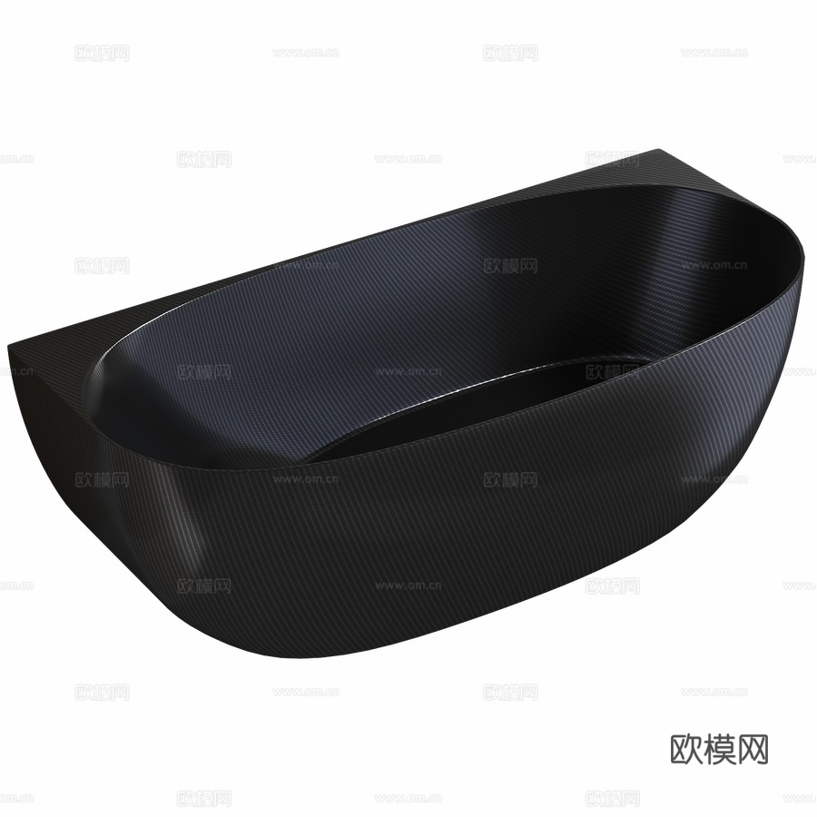 碳纤维浴缸 ABBER Karbon AK9004 黑色款3d模型下载