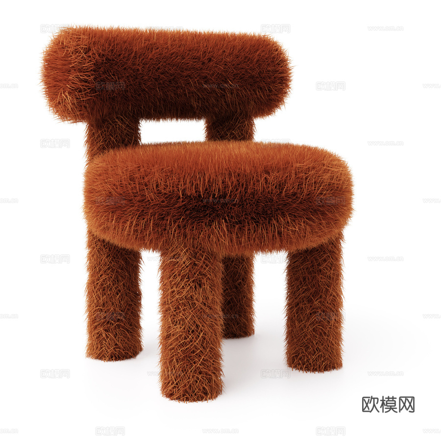 (OM) Noom 椅子 Gropius CS1 毛绒版3d模型下载