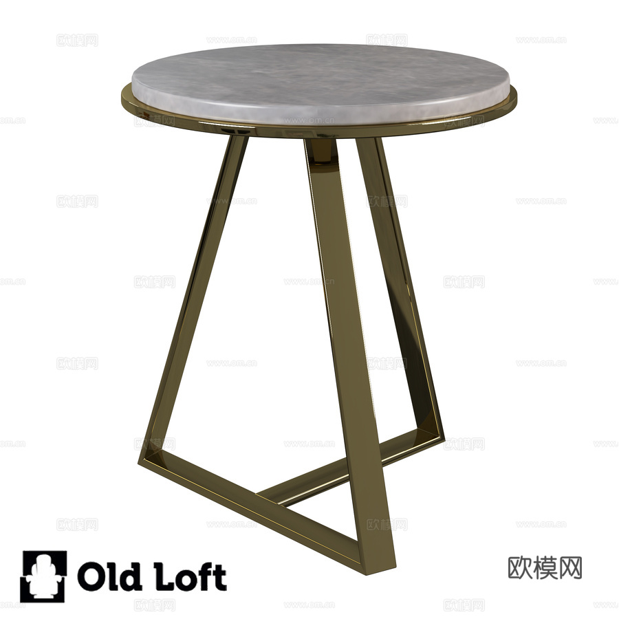 OM咖啡桌Rondo，大理石中款3d模型下载