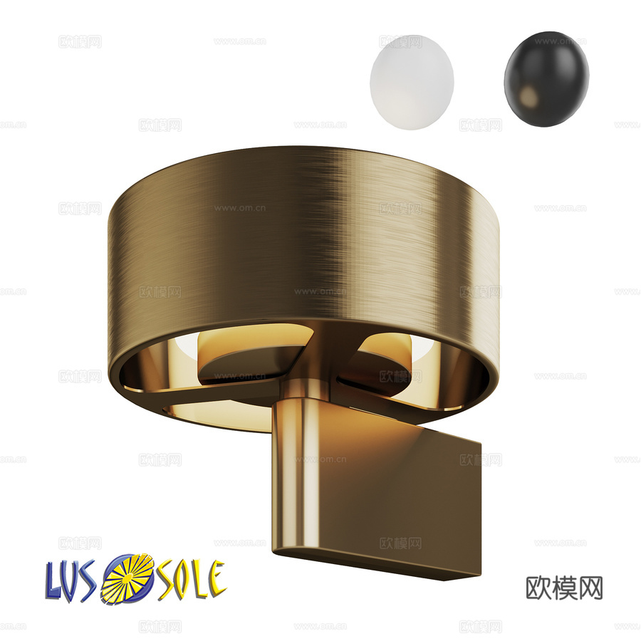 OM壁灯Lussole LSP-710 4, LSP-7103d模型下载