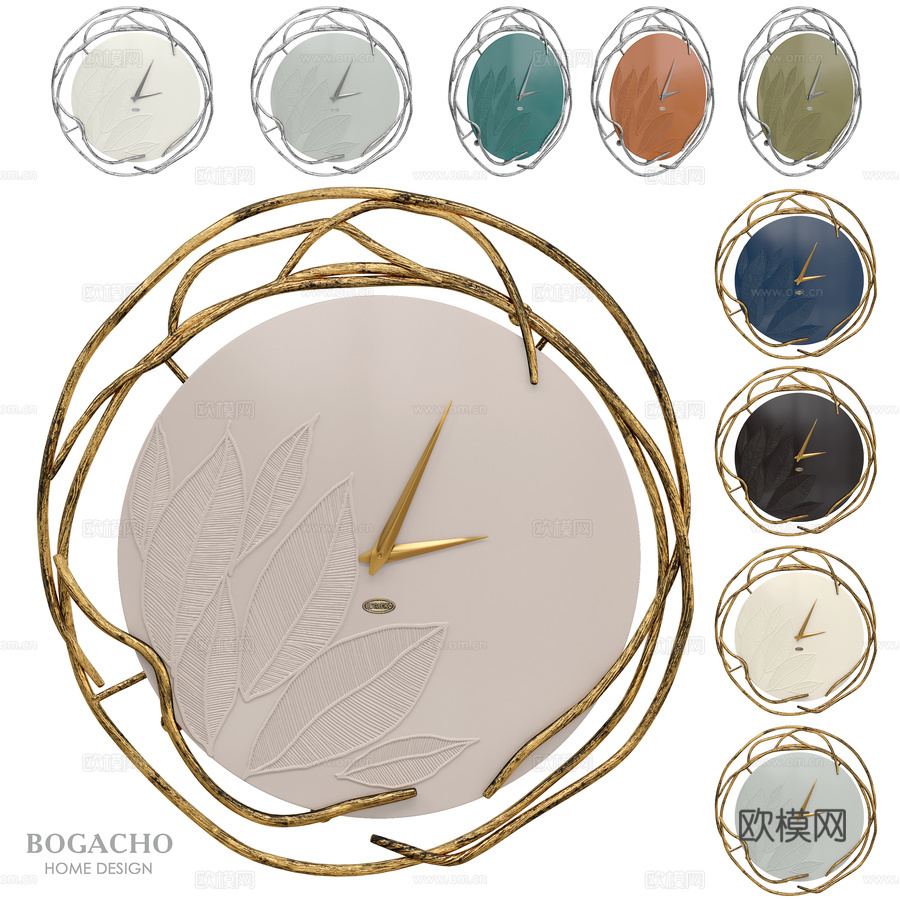 壁钟 艺术色彩款3d模型下载