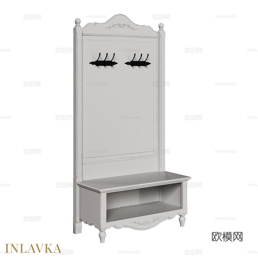 OM 经典风格玄关开放式衣柜3d模型下载