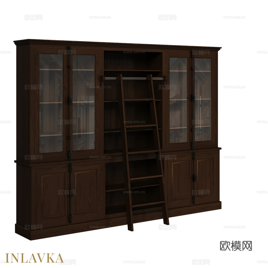 OM 经典款展示柜 带比利时锁3d模型下载