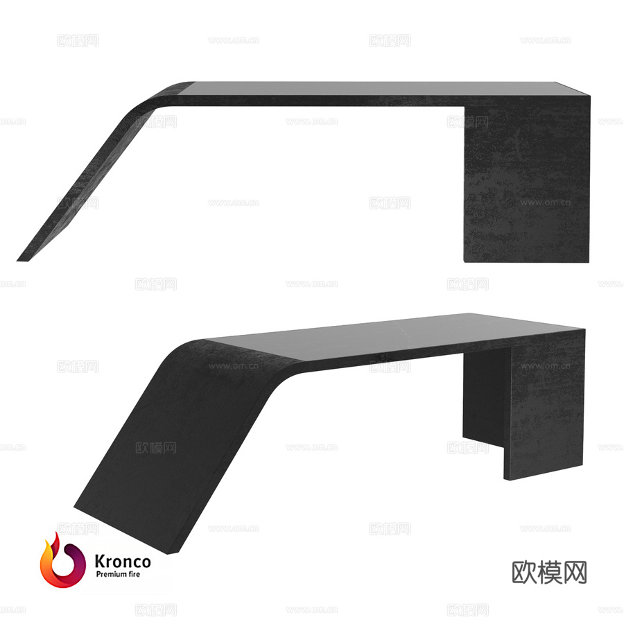 克朗科·卡迪夫总裁办公桌3d模型下载