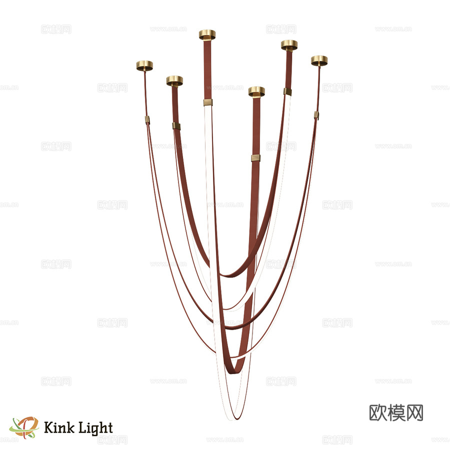 可调光吊灯 Lird 07689-150+180+210.03d模型下载