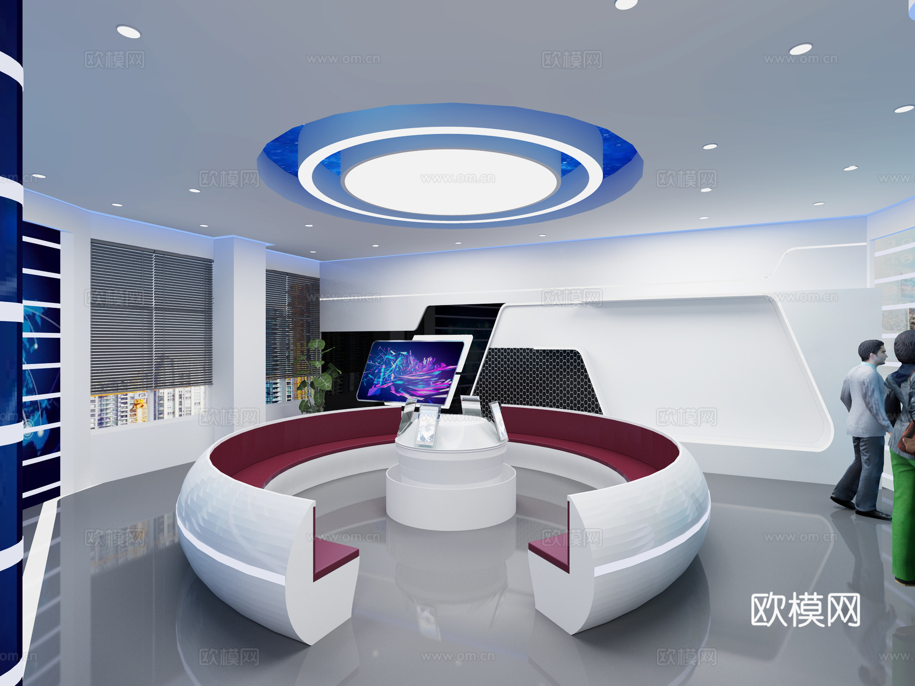 现代科技展厅3d模型下载（渲染图3）