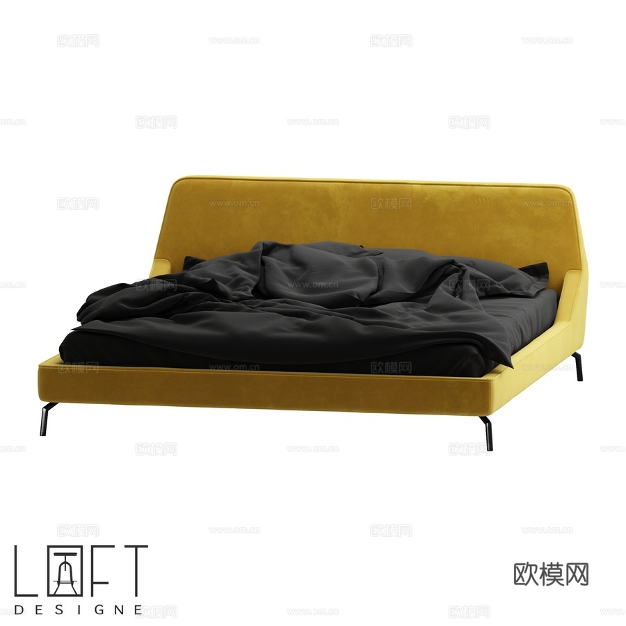 Bed LoftDesigne 32006型号3d模型下载