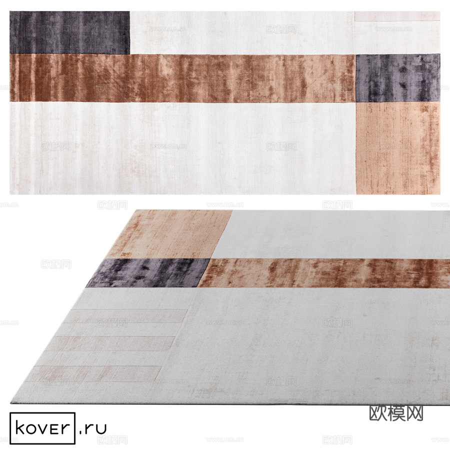 地毯“ROSERA” RSR02-IVR-CHARCOAL3d模型下载