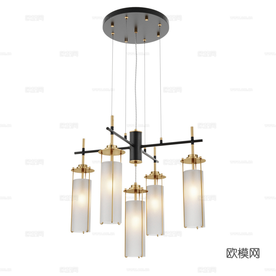 OM Indigo Torcia 11038 五灯黄铜款3d模型下载