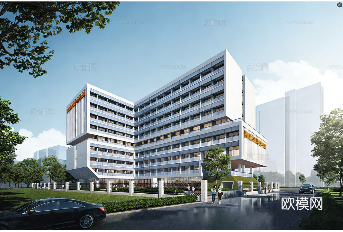 现代学校建筑 大学生宿舍公寓su模型
