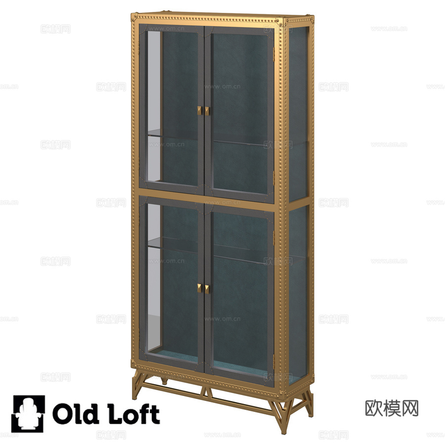 OM酒柜Goldman玻璃门款3d模型下载