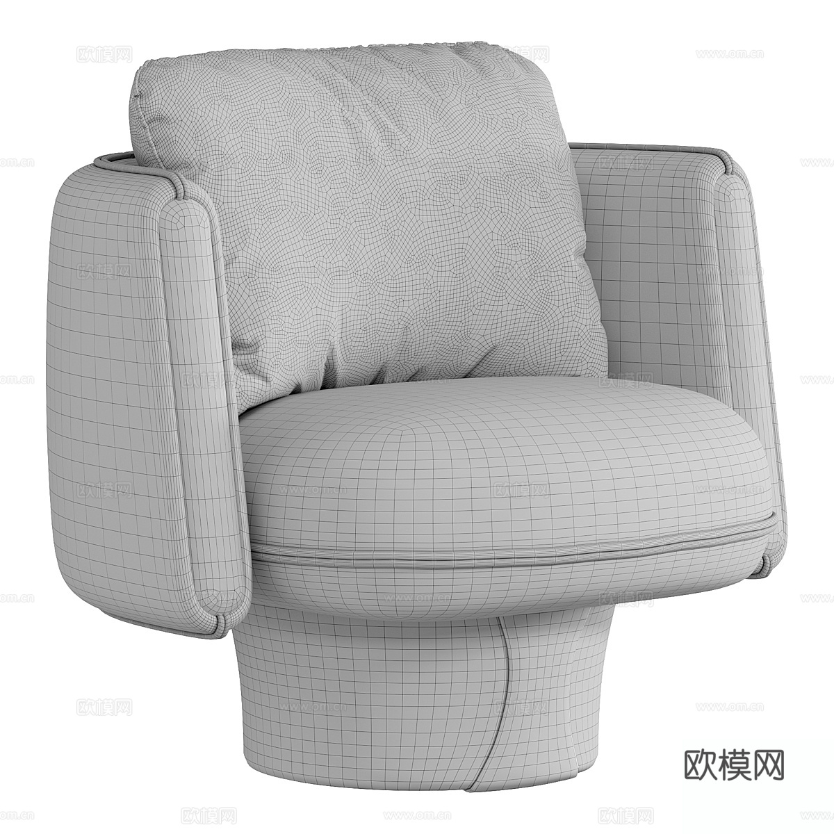 单椅 休闲椅 梳妆椅3d模型下载（渲染图2）