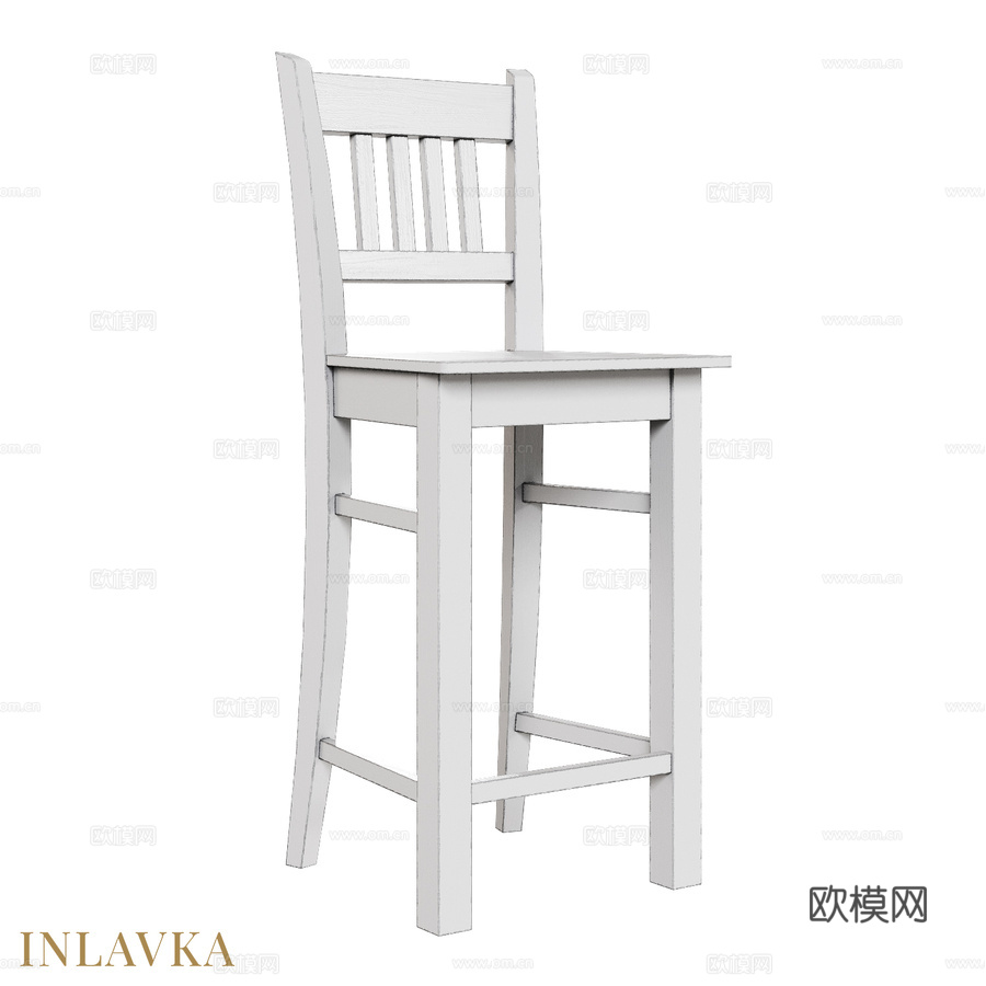 OM经典风格吧凳3d模型下载