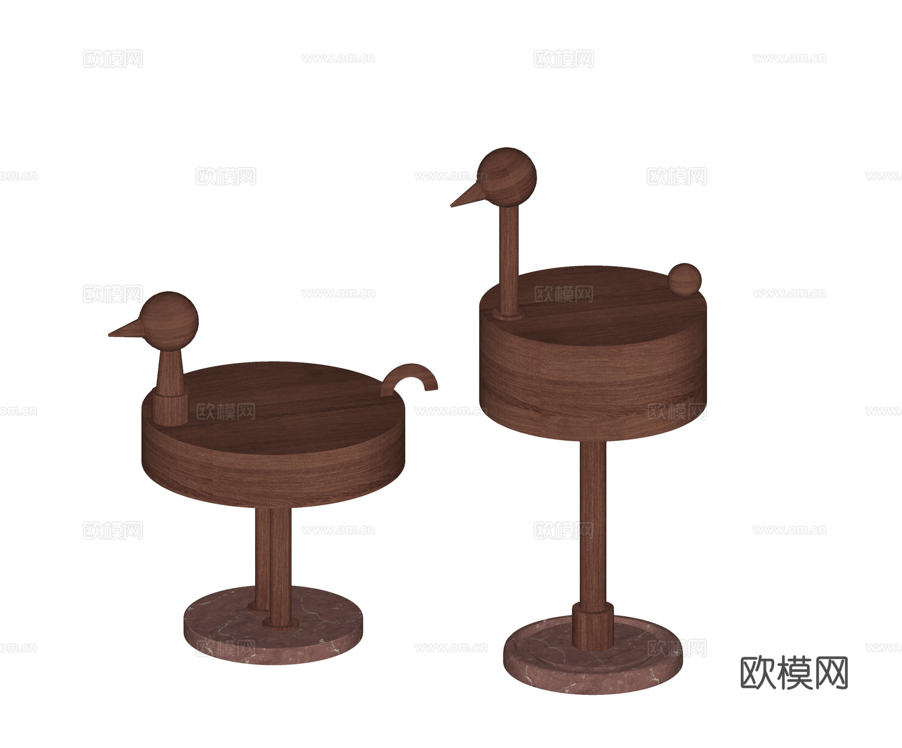 现代木质茶几 边几 角几 几类 异形茶几 圆几su模型