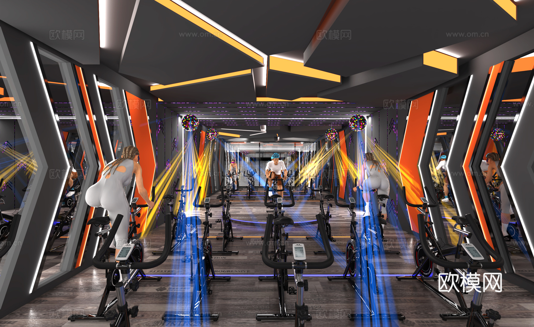 动感单车3d模型下载（渲染图2）