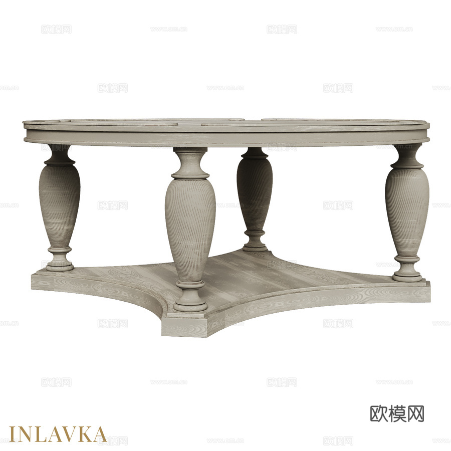 OM美式咖啡桌3d模型下载