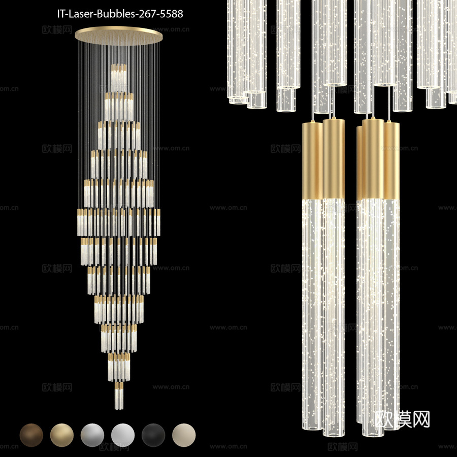 大型吊灯 IT-Laser-Bubbles-267-55883d模型下载