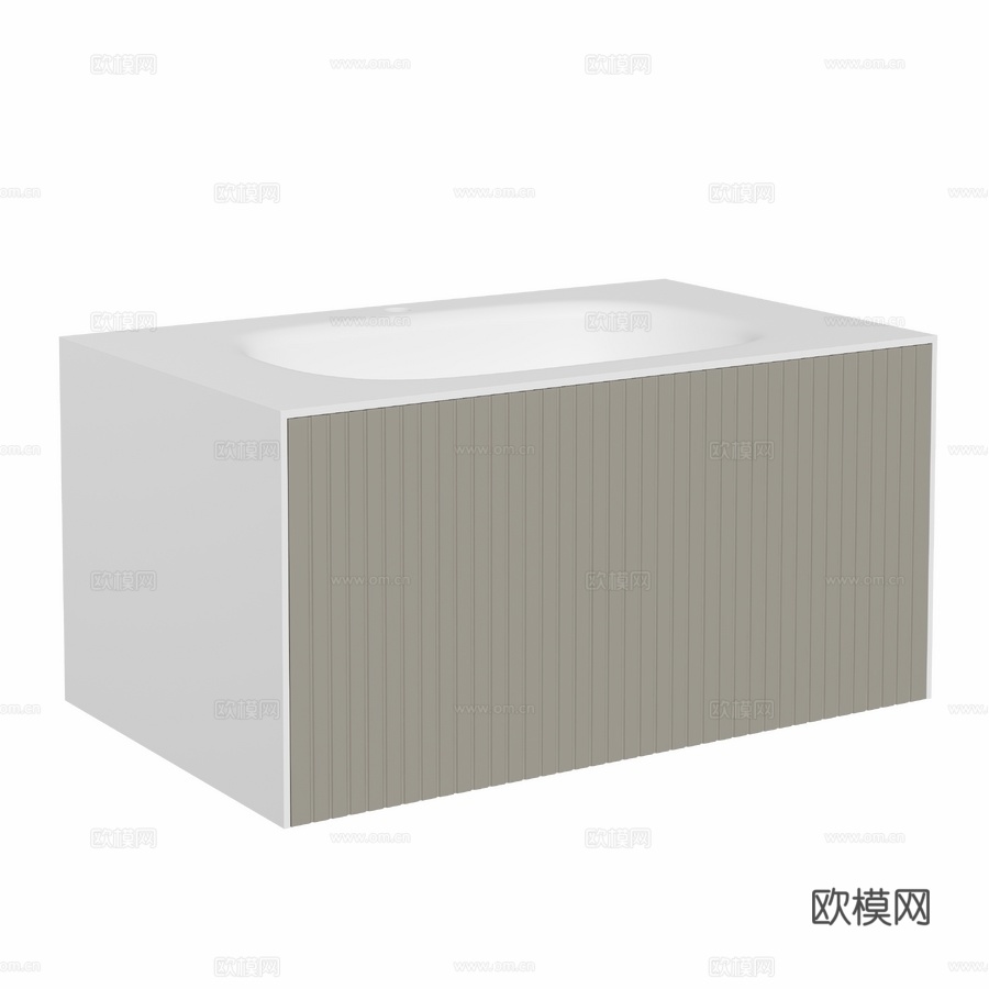 OM 带水槽柜 STWORKI Hollande 80 米色3d模型下载